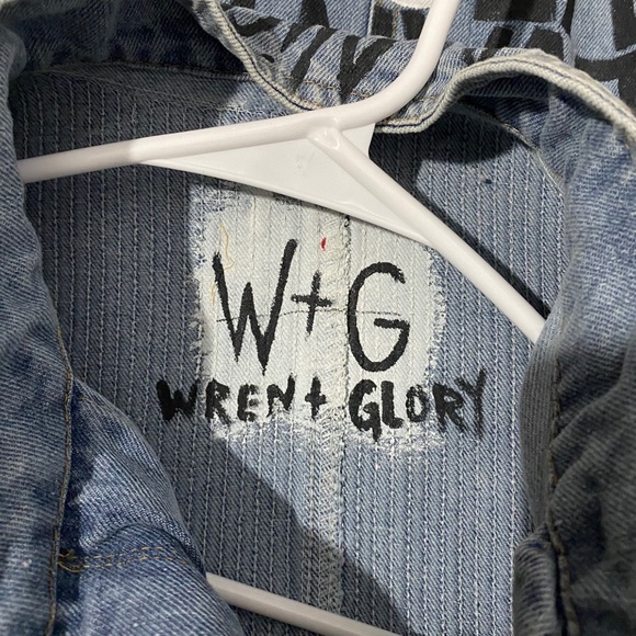 Like New Wren & Glory Sequin Embellished Jean Jacket M - Picture 4 of 7